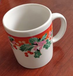 Mistletoe Holiday Coffee Tea Mug Cup Ceramics