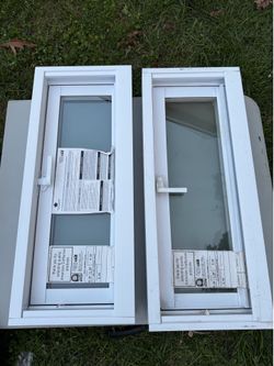 2 American Craftsman Vinyl Sliding Windows with Screens