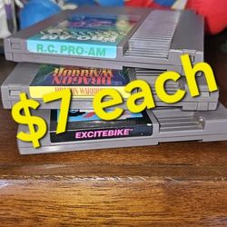 Nintendo Nes Games $7 Each