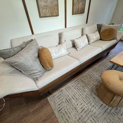 White Original Mid Modern  116”/88”  Couch