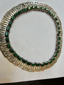 Jade And Silver 925 Necklace