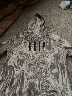 Drip Marble Print Pullover Hoodie