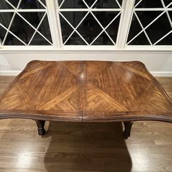 Dining Room Table 71” X 42” 6 Cane Backed Chairs