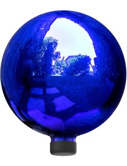 Alpine Corporation 10" Diameter Indoor/Outdoor Glass Gazing Globe Festive Yard Décor