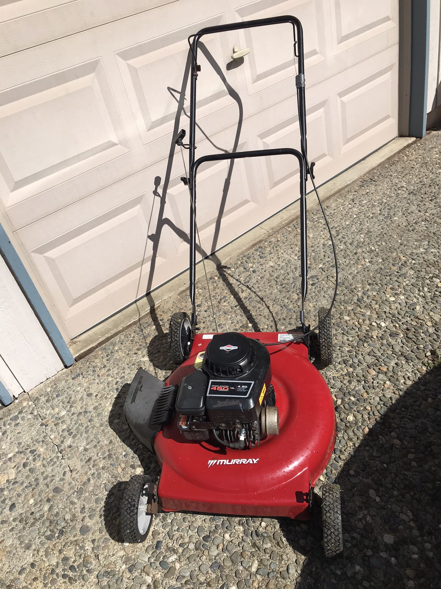 21” gas push lawn mower w/side discharge