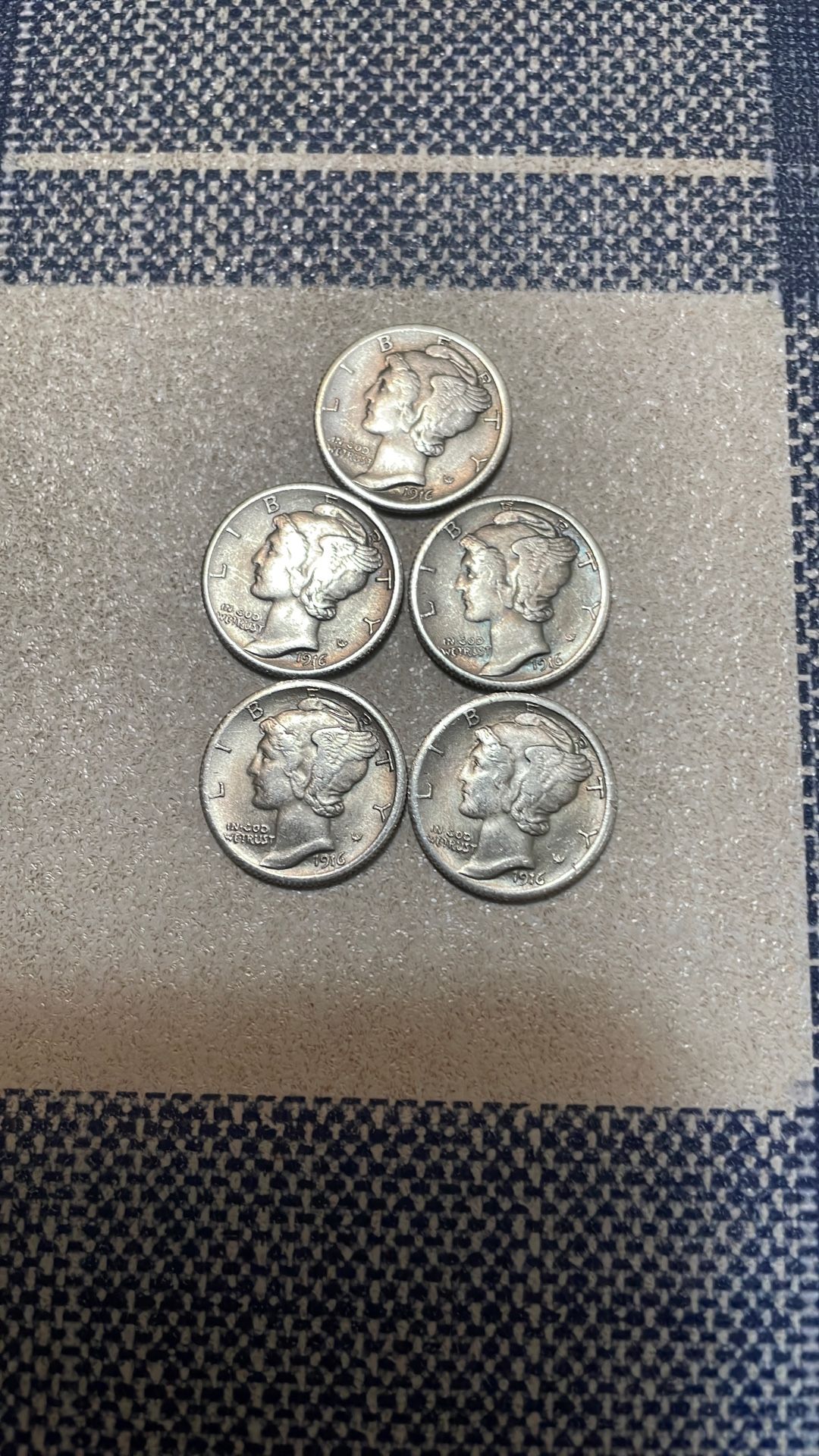 Mercury dimes.