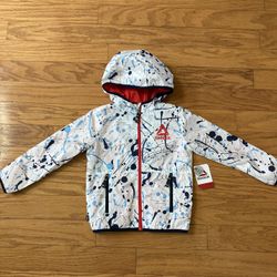 NWT Reebok Boys hooded full zip jacket size 4T