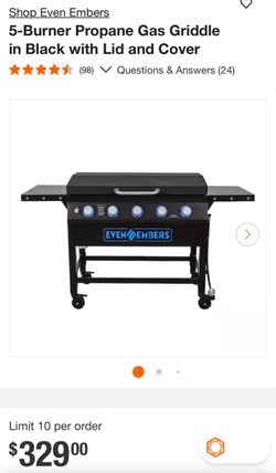 Plancha de gas 5 burner gas