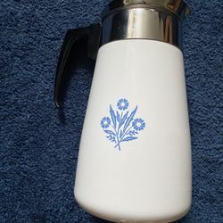 Vintage CorningWare Blue Cornflower 9-Cup Percolator Coffee Pot