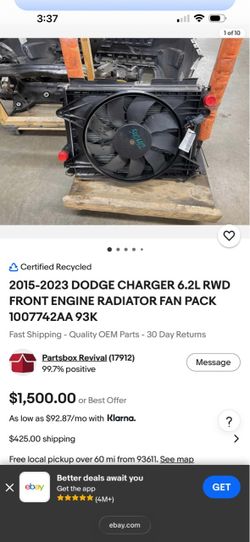 2015-2023 Dodge Charger 6.2L Radiator Fan Pack