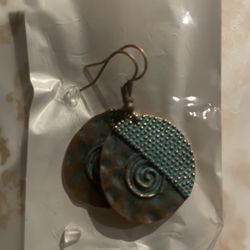 Turquoise & Bronze Earrings $5 Each