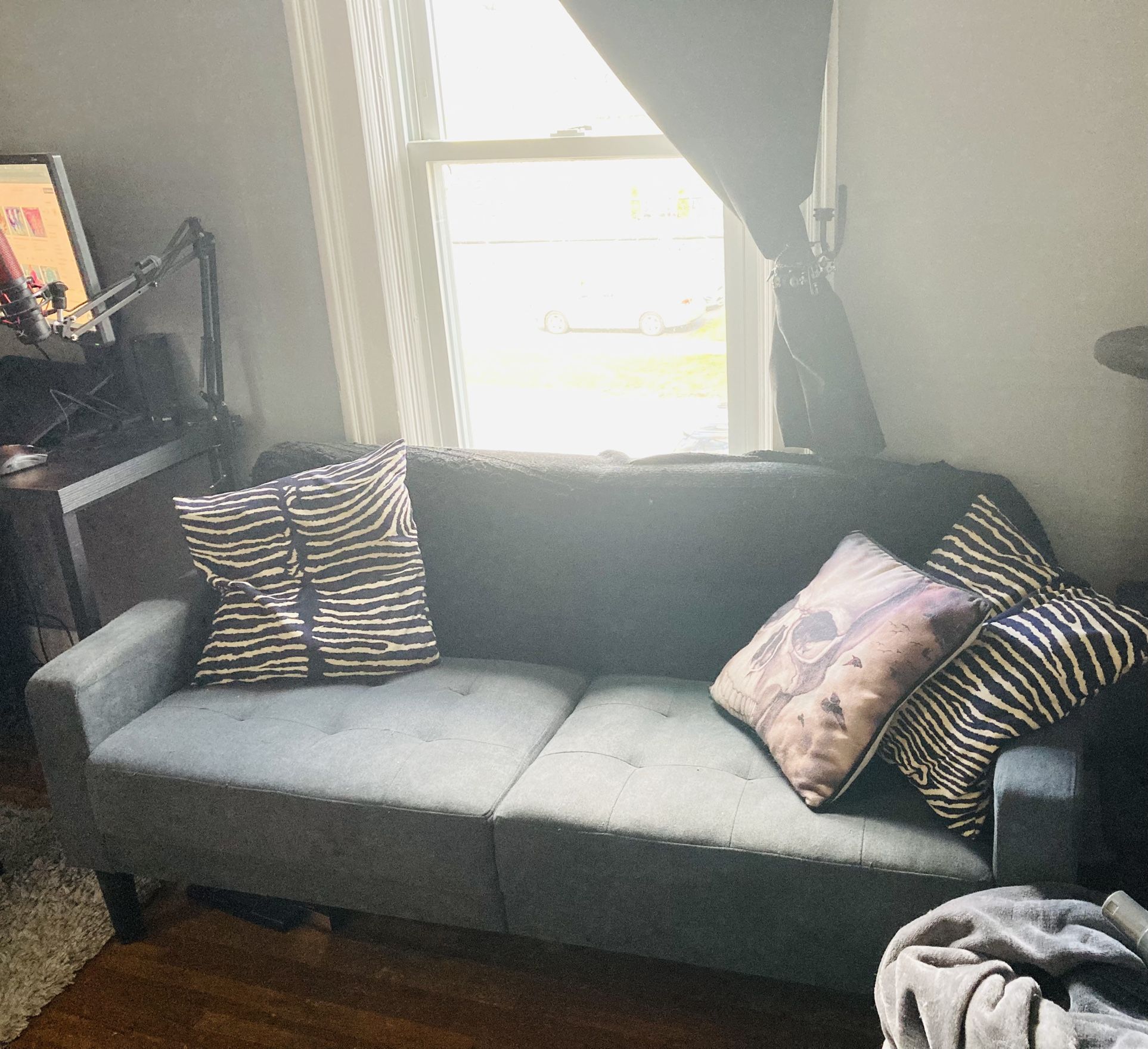 Grey Loveseat Couch