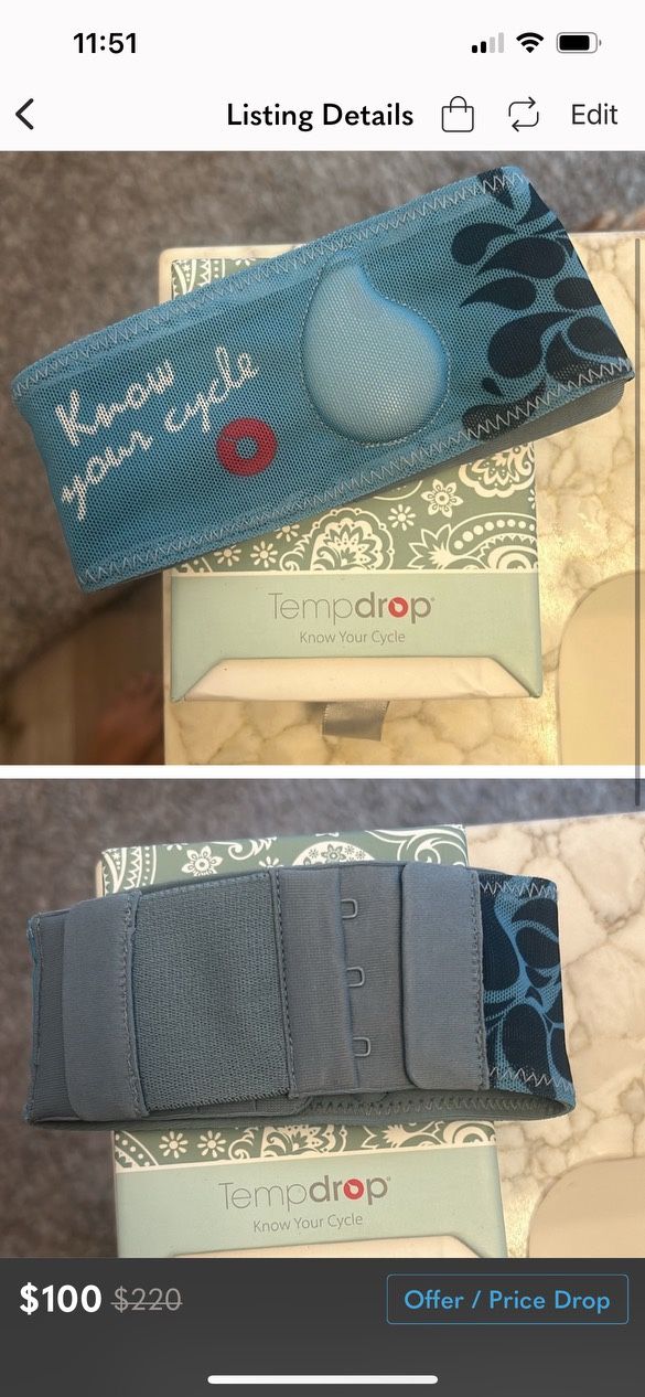 Temp drop BBT Ovulation tracker