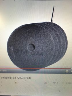 3M commercial black stripper pads 20”