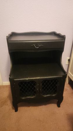 French Provincial style black cabinet