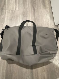 Rains waterproof flat bottom duffel bag grey