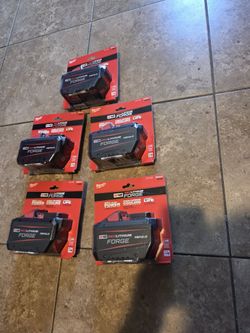 Milwaukee Forge New Batteries $160 Each Firm Price Thank you