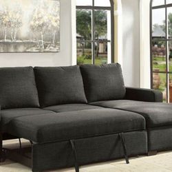 Brand New Dark Sectional Sofa Sleeper