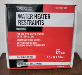 Everbilt 120 gal. Galvanized Steel Water Heater Restraining Strap Universal