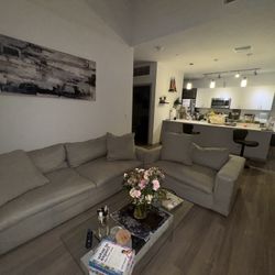 Grey Sofa And Chair Set 