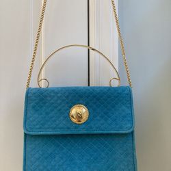 Stunning Albert Nipon  Quited Turquoise Purse