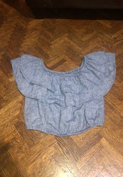 Express ruffle crop top