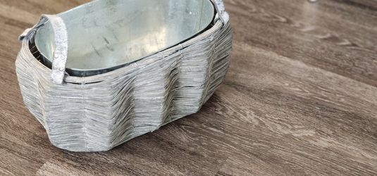 Rattan Planter With Metal Liner- $13