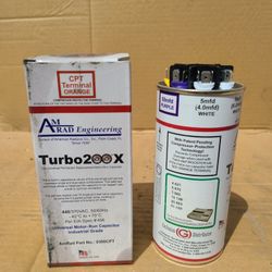 TURBO CAPACITOR 200X. I HAVE ANY SIZE ON CAPACITORS CONDENSER AND BLOWER MOTORS. 