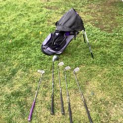 Youth Kids Golf Bag And Clubs