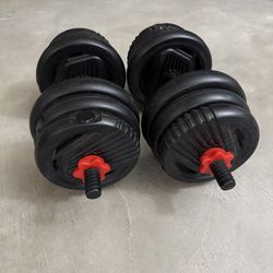 Dumbbell Handles & Plates: 45LBs