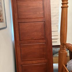 King size bed, headboard, and frame all wood