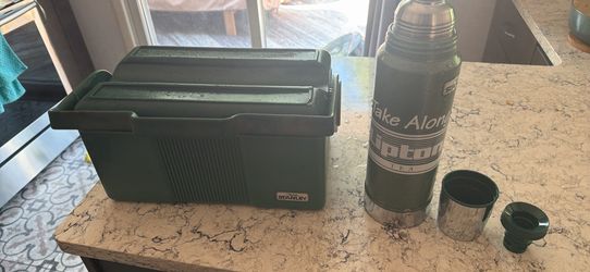 Limited Edition Lipton Tea Vintage Stanley Aladdin Thermos Lunch Box Combo