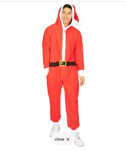 MEN'S SANTA JUMPSUIT WITH FUR
