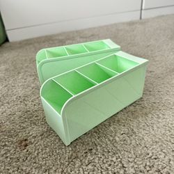 green pencil holders case office supplies 