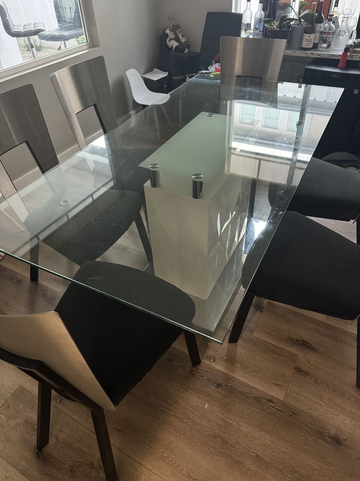 Modern Glass Dining Table 