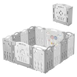 GREY AND WHITE PLAYPEN 🩶🤍