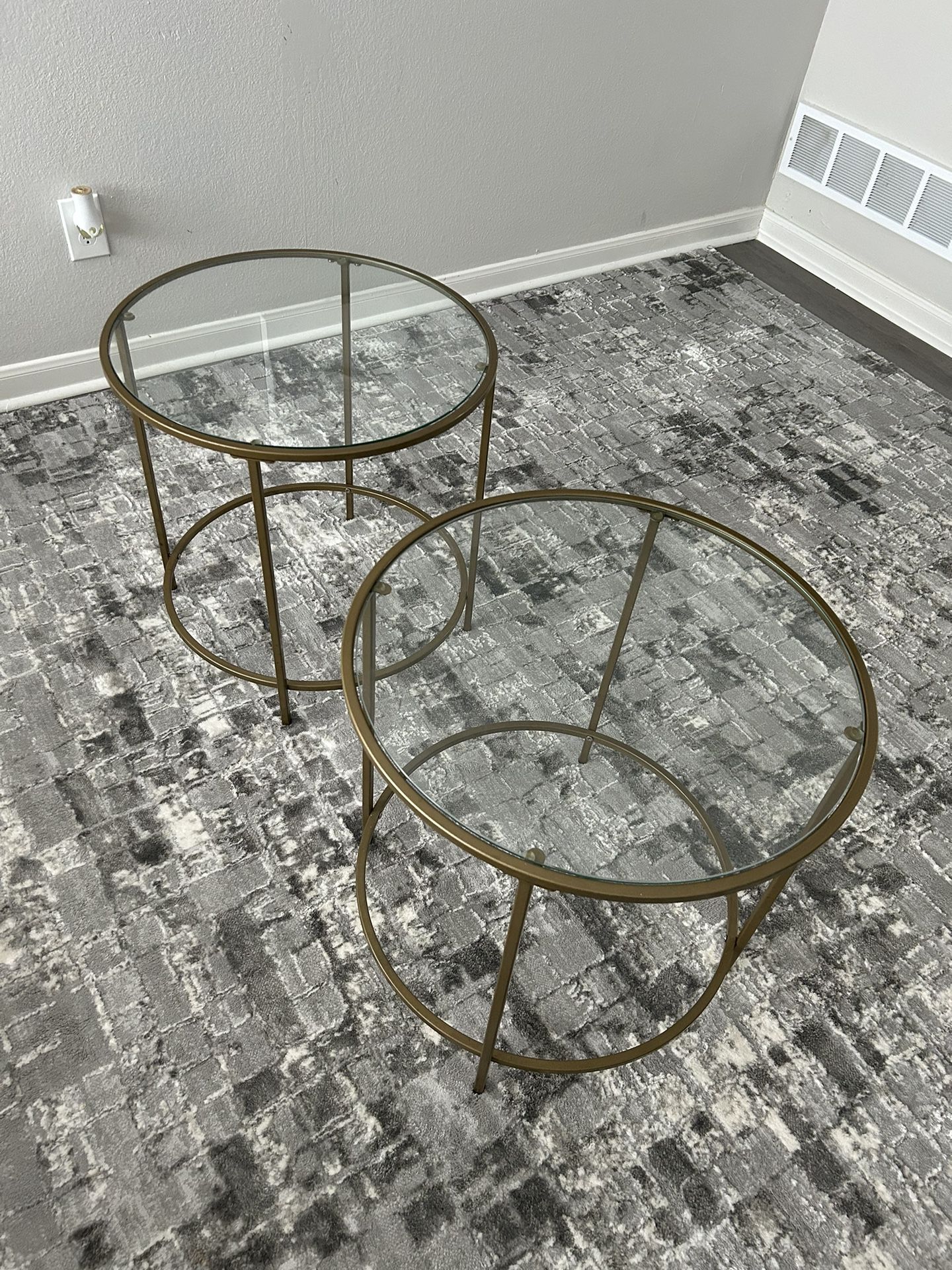 Two Golden End Tables 