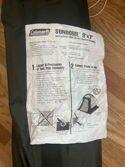 Coleman Sundome 9’x’7’: 2 person Tent