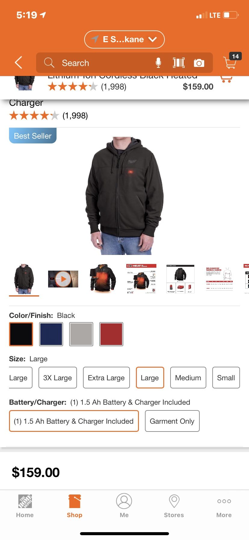 Milwaukee medium  Heater hoodie Kit        Brand New 