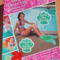 Child Ariel  Mermaid Fin Size 3-5 