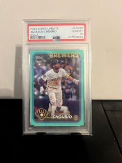 2024 Topps Update Jackson Chourio Aqua RC PSA 10