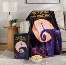 Disney The Nightmare Before Christmas Classic VHS Boxed Silk Touch Throw 50x70