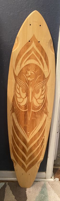 Owl Design Longboard Deck
