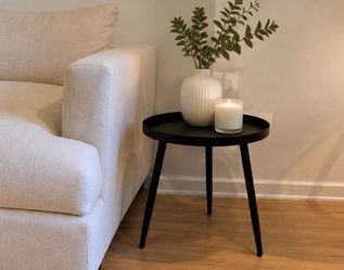 Modern Black Round Side Tables – Set of 2 | 3 Sets Available