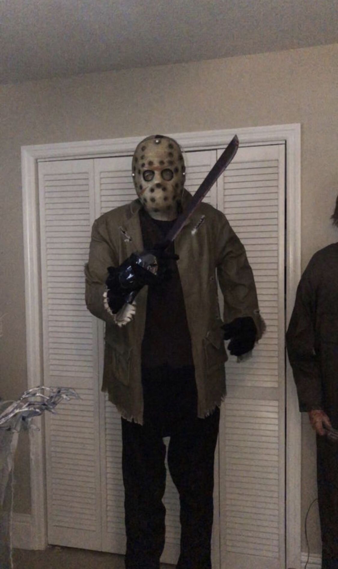 The Gemmy rare 6’4ft Tall Jason voorhees lifesize halloween decoration prop