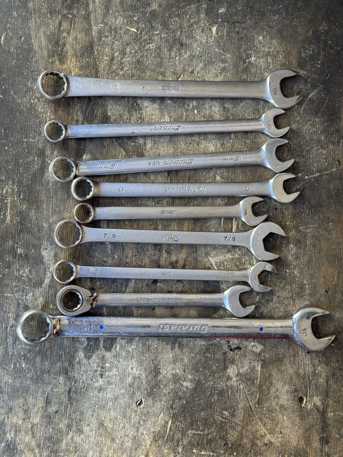 Wrenches : Mac Tools , Snap On , Duralast, Blue Point