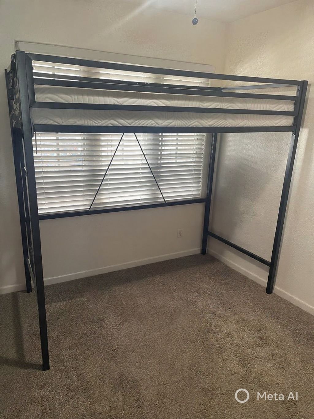 Twin Metal Loft Bed Frame – Sturdy, Space-Saving Design