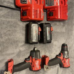 Milwaukee 1/2in Impact Wrench And 1/2in Hammer Drill/Driver