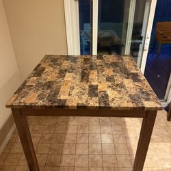 Square Table (Marble Top ) Four Person Table 