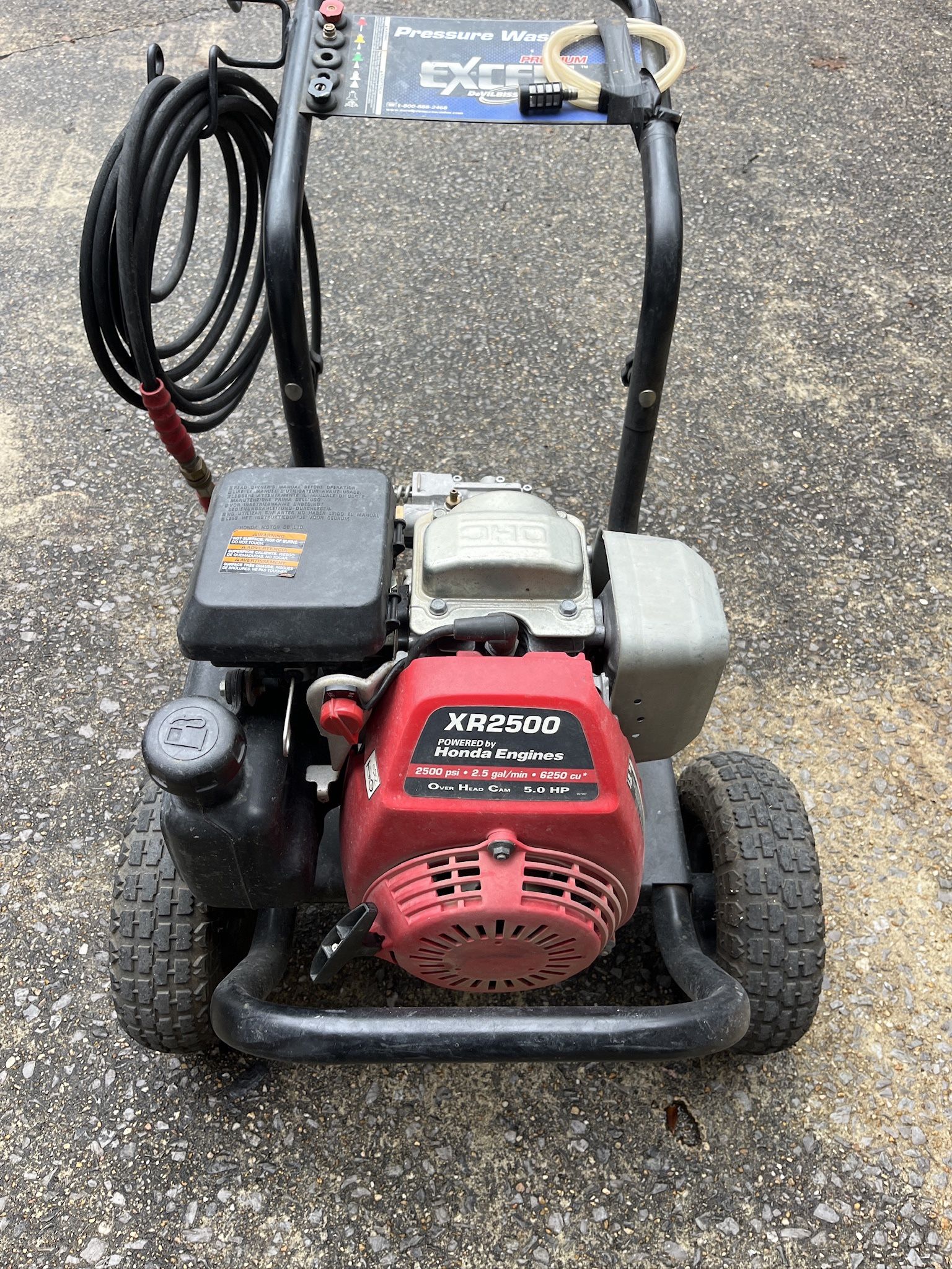 Honda Pressure Washer 2500psi 2.5gpm